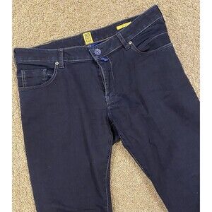 Meyer M5 Jeans Mens 35x34 Blue Denim Dark Wash Slim Fit Stretch *See actual meas